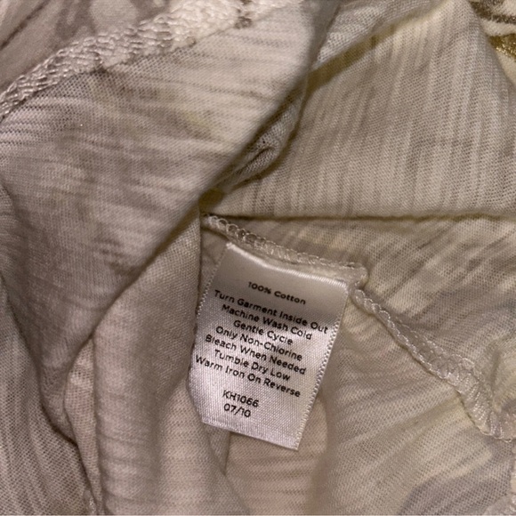 New! Talbots Foil Tree Print V-neck Long Sleeve Tee - Picture 5 of 5